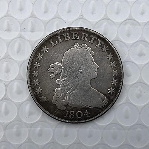 Реплика Комеморативна Монета Сребрена 1804 Американска Монета Тешка Земја Занаетчиска Семејна Колекционерска Извонредна И Значајна Комеморативна