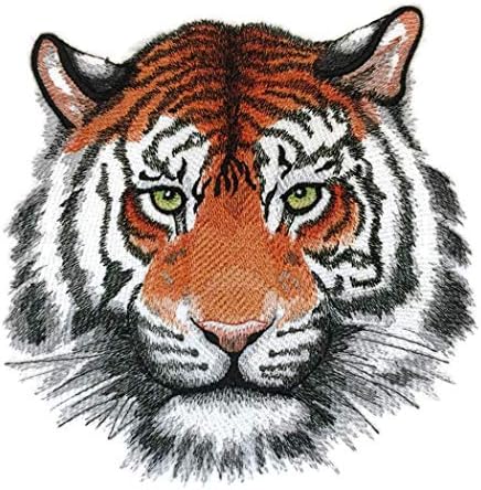 Природата ткаеше во навои, неверојатно животинско царство [тигар за диви убавина] [обичај и уникатно] везено железо на/шива лепенка