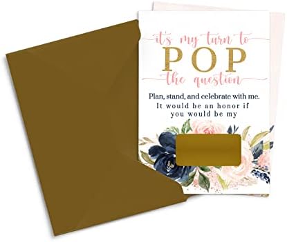 Хартија умен забава поп ПРАШААТА картички и коверти на деверуша вклучува слугинка и матрон на честа - гребење покани предлози