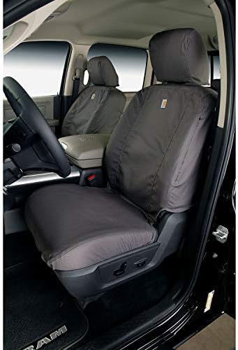 Covercraft Carhartt Seat Saidaver Cover Seat Covers | SSC3457Cagy | 1 -ви ред 40/20/40 клупа седиште | Компатибилен со избрани модели на Dodge