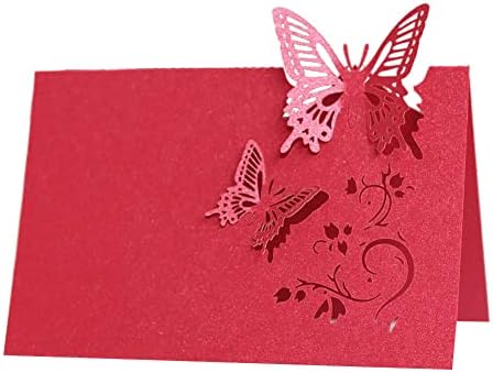 Оаутосјј 50 парчиња празно место картички шупливи надвор од хартија за пеперутка картичка картичка табела за седишта за седишта за картички