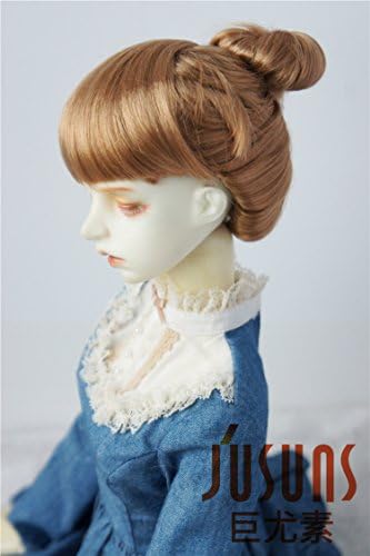 Jusuns JD049 8-9 '' 21-23cm Златна руса ролна торта до стил на кукли со кукли 1/3 SD синтетичка Mohair bjd кукла коса