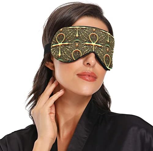 Унисекс спиење маска за очи Анх-египетско-симбол ноќ за спиење маска за удобно око за очи за спиење