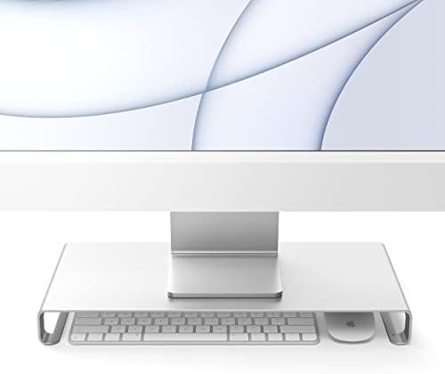 Satechi Aluminum Universal Unibody Monitor Stand - Компатибилен со MacBook Pro, Imac Pro, Google Chromebook, Microsoft Surface GO, Dell, ASUS
