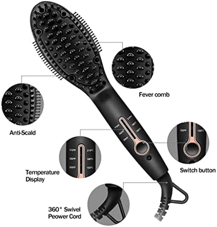 Zlxdp брада коса затегнувач керамички виткар професионален загреан чешел жени електрична четка за коса