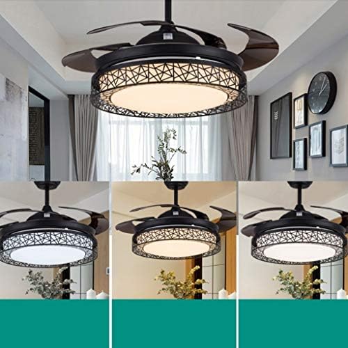 Омонс тавански ламби вентилатори со тавани со невидлива вентилаторска светлина гнездо гнездо модерни минималистички ресторани тавани вентилатор,