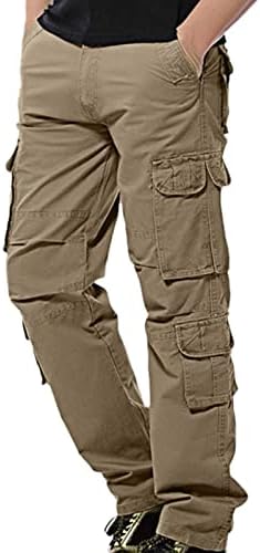 Топла Куќа Опуштени Панталони Товар Среден Струк Со Мулти-Џеб Машки Патент Одговара На Цврсти Товарни Панталони Тешка Машка Пот