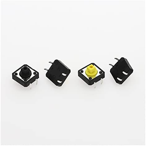Tact Switch RFXCom 100pcs 12x12x7.3 mm тактилни прекинувачи жолти квадратни копче за тактики за тактирање 12 * 12 * 7,3 mm