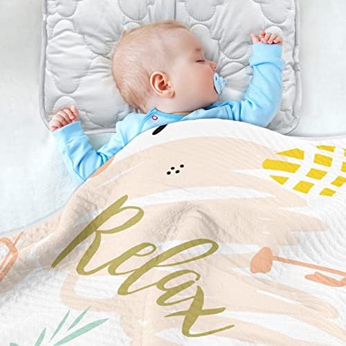 Swaddle Clabte Party Flamingo Aneynapple памучно ќебе за новороденчиња, примање ќебе, лесен меко залепетено ќебе за креветчето, шетач,