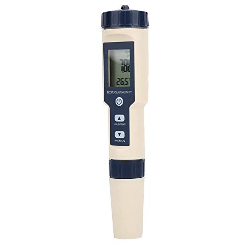 TDS метар, мултифункционален детектор за тестер за квалитет на водата, преносен дигитален pH соленост Temp TDS EC мерач, pH, pH, спроводливост