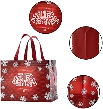 9 Еез Божиќни Неткаени Торби За Подароци Со Рачки Божиќни Торби За Торби За Божиќни Чанти За Божиќни Бонбони Божиќни Торби За