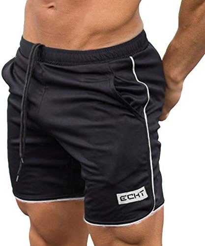 Шорцеви за мажи случајни летни тренинзи кои трчаат шорцеви со лесна теретана за дишење атлетски кратки панталони со џебови за влечење