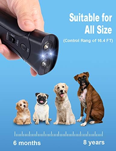Поддржувач на кора од кучиња, рачен тренер за кучиња и уред за контрола на кора со LED светло и лента за зглобот, алатка за обука на кучиња