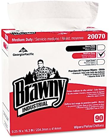 Brawny Georgia Pacific 2007003 Premium Shid-Duty Premium, 9 1/4 x 16 3/8, бела, 90/кутија