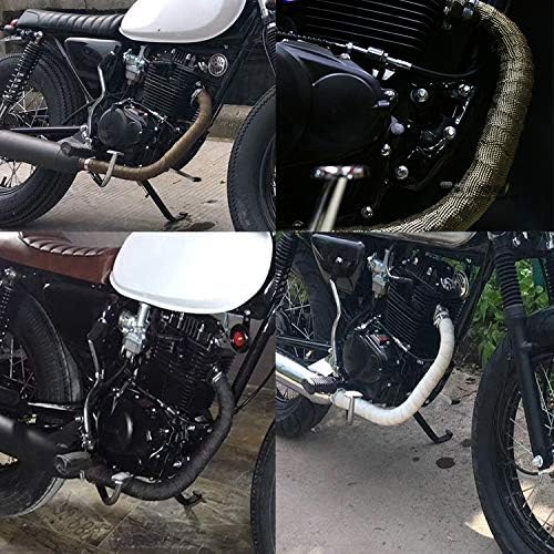 2 x50 'моторцикл издувни гасови со фиберглас топлински штит лента за ракав издувен топлински завиткување со поштенски врски од не'рѓосувачки