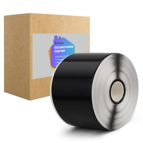 Rvhouse Deck Joist Tape 4 x 46 ft 1 пакет бутил трепкање со дебелина за заштита од дебела лента за заштита од временска должност самото запечатување
