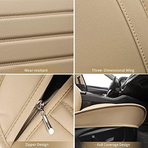 Објекти на седиштето со целосен сет на автомобили на YUHCS - Faux кожа што не е лизгање на возилото, капаче за перничиња, водоотпорни заштитни