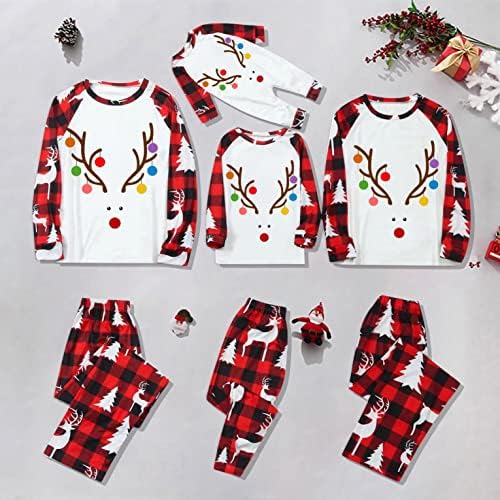 Семејни комплети за собирање облека за спиење, Божиќна облека за спиење Божиќни пижами за семејство што одговара на Божиќни пижами за семејство