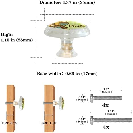 Тбуобт 4 Пакет-Хардверски Копчиња На Кабинетот, Копчиња За Кабинети И Фиоки, Рачки За Комоди На Фарма, Велигденски Јајца Ретро