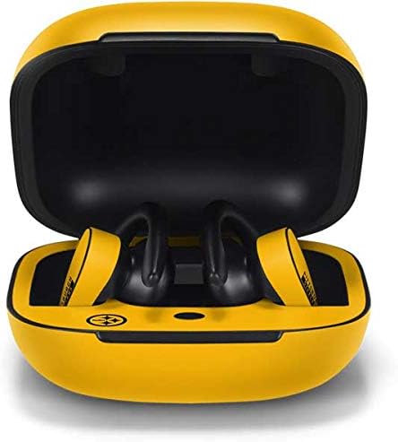 Skinit Decal Audio Skin компатибилен со PowerBeats Pro - Официјално лиценциран NFL Pittsburgh Steelers Seleter Performance Design Design