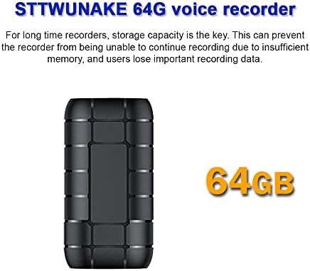 64gb Глас Активиран Рекордер, 300 Часа Снимање Долг Век На Траење На Батеријата, Мини Магнетски Дигитален Аудио Рекордер, Мал Уред За Снимање