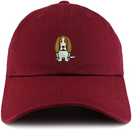 Трендовски продавница за облека Basset hound куче извезено со низок профил мека памучна тато капа капа
