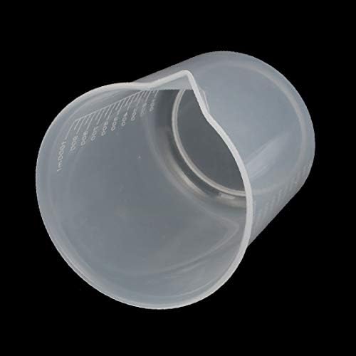 X-Ree 1000ml Лабораториски пластичен течен сад за мерење чаша чаша чиста (1000ml laboratorio de plástico cosa peciente de medición taza vaso de
