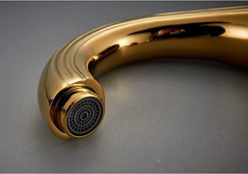 Четкана тапа за басен со никел двојна рачка широко распространета 3 дупки бања за миење садови за миење палуба монтирана гуска вратот садови