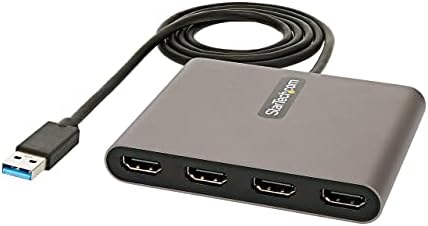 Startech.com USB 3.0 до 4x HDMI адаптер и Scepter 24 Професионален тенок 75Hz 1080p LED монитор 2x HDMI VGA Build-in звучници, машина црна