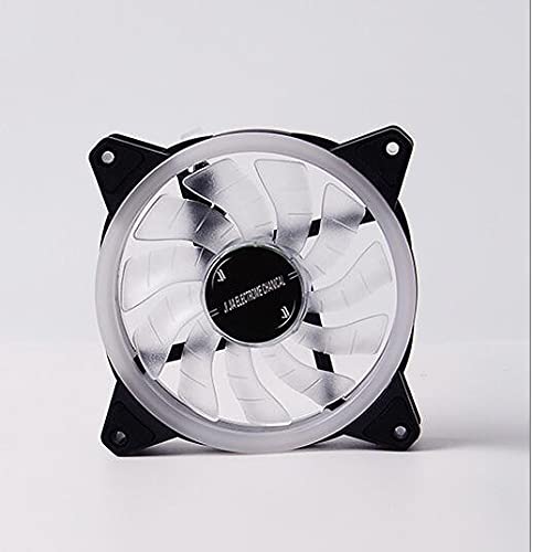 1 парчиња вентилатор за вентилатор за ладење на вентилаторот LED тивка шасија вентилатор 12 см двојна решетка со завртки погодни за компјутерски