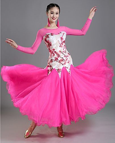Nakokou жени цветни танцови во сала за танцување фустани модерни стандардни модели на фустани за фустани во балон