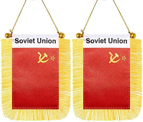 Кантендо 2 Пакет Советскиот Сојуз Прозорец Виси Знаме, Мини Сојуз На Советските Социјалистички Републики Национално Знаме Автомобил Со Пол Ресел Вшмукување Чаша Р