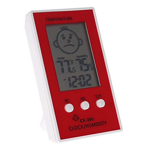 Јасез Пренослив Дигитален Термометар Хигрометар Температура На Часовникот Тестер За Влажност Метеоролошка Станица °C / °F Приказ