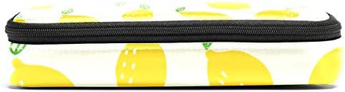 Лимон-жолт-вектор-шетер 84x55in кожен молив со молив, торба со пенкало со двоен патенти за чување торба за чување торби за училишна работа момчиња