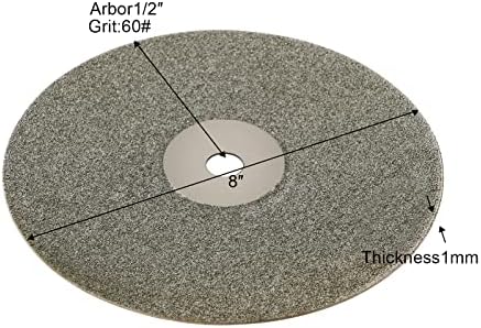 DZQ Diamond Disk Disk Disk Disc Arbor Hole 8 x 1/2 Абразивен круг 60 120 180 400
