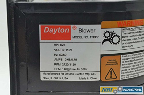 Нов Dayton 1TDP7 вентилатор 146CFM 1/25HP 115V-AC 3120RPM AC Електричен мотор B420017