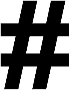 Знак за знак на хаштаг симбол симбол тастатура знак 6 винил налепница за налепници