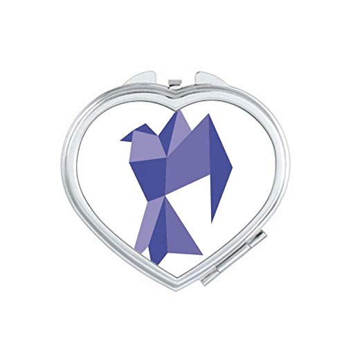 Виолетова оригиска шема на гулаб на огледало на огледало Преносен рачен џеб шминка