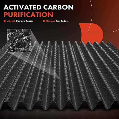 А-премиум филтер за воздух во кабината со активиран јаглерод компатибилен со Kia Soul 2011 2011 2011 2013, заменете го 971332K000