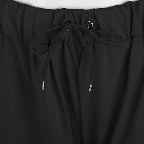 Црн спандекс хеланки за жени памучни памучни џемпери јога салон обични панталони отворено дно потни пантолони за жени