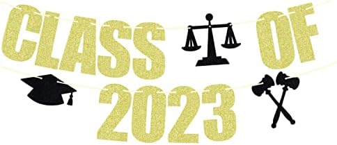 Честитки Адвокат Град 2023 Банер, Иден Адвокат, Дипломирање На Правниот Факултет 2023 Грананд, Блескави Среќни Украси За Забави За