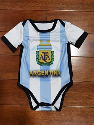 Аргентина Фудбал Фудбал Футбол Национална репрезентација на новороденче бебето боди со дрес Кит Девојки девојчиња