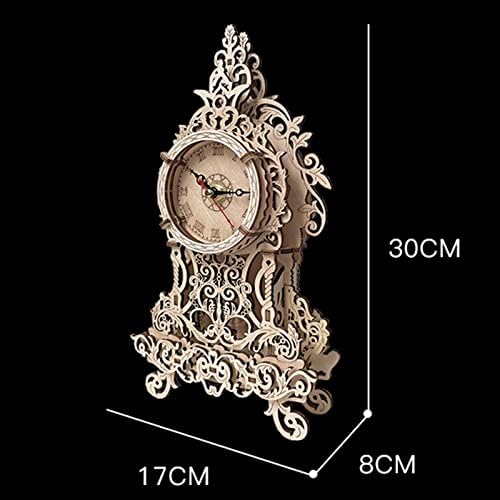 Tachiuwa Clock 3D дрвена загатка на двомеч на часовникот Механички часовник модел на часовникот зграда за домашен декор