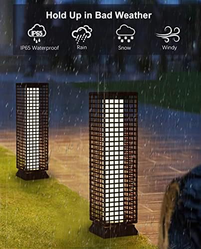 Надградба на отворено соларно напојување подни ламби, 27 Висока водоотпорна смола плетени соларни светла со автоматско/исклучување, деко -двор