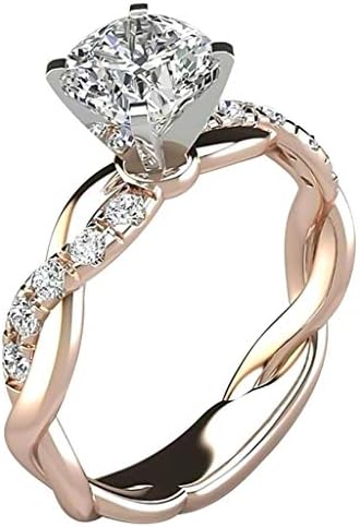 Pinklove Women Diamond Rings - луксузна елеганција мода сребро и златен прстен кристален дијамант микроинлајлен накит невестински циркон дијамант