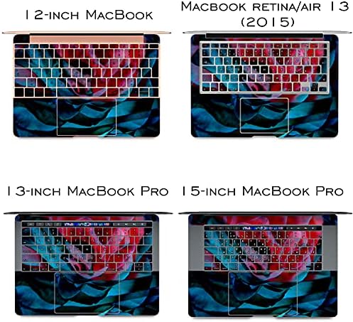 Cavka Vinyl Decal Skin компатибилна за MacBook Pro 16 M1 Pro 14 2021 Air 13 M2 2022 Retina 2015 Mac 11 Mac 12 Апстрактни цвеќиња Печати