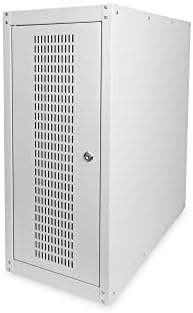 Digitus RAL7035 Компјутер Обвивка IP20 65 cm x 30cm x 60 cm со Врамени Безбедност Стаклена Врата/Тркалање Тркала/Сива