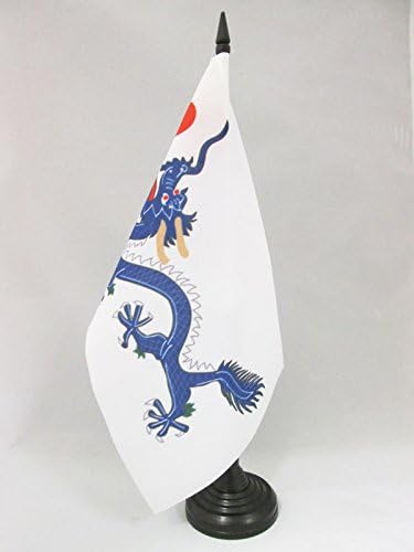 АЗ ЗНАМЕ Кина Кинг Династија 1889 Табела знаме 5 х 8 - Кинески Змеј Биро Знаме 21 х 14 см-Црна Пластична Стап И База
