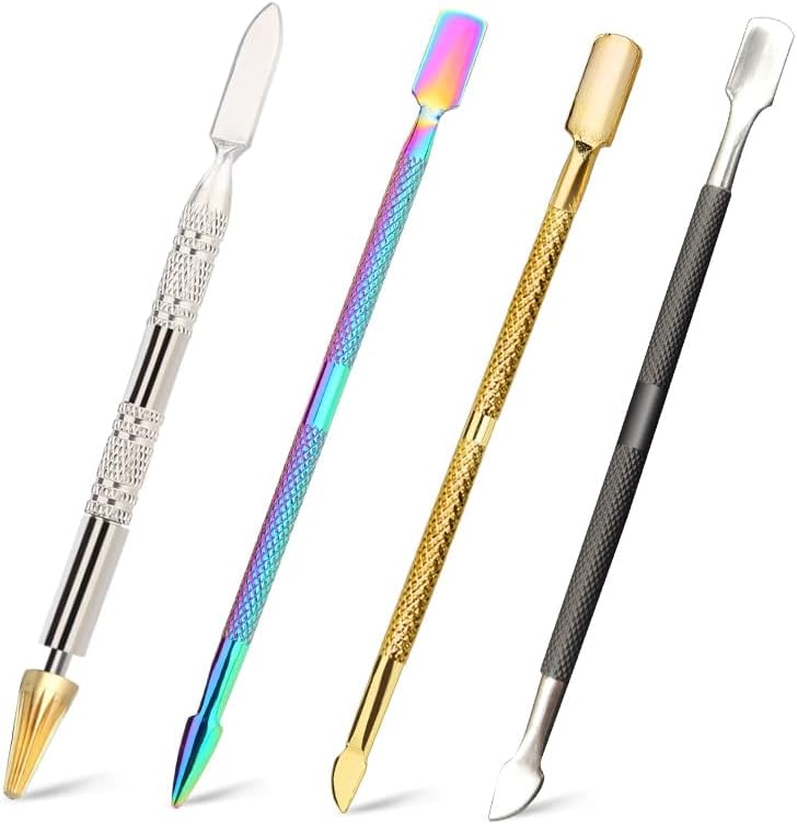 Кожен раб масло пенкало со двојна глава од не'рѓосувачки челик лепење за лепење на пенкало за боја за занаетчиски алатки за занаетчиски