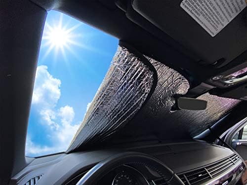 Pelopro Custom Fit рефлектирачки преден шофершајбна Сончева сонце за 2022 2023 Hyundai Kona, Electric, SUV, Sun Protection UV рефлектор додатоци